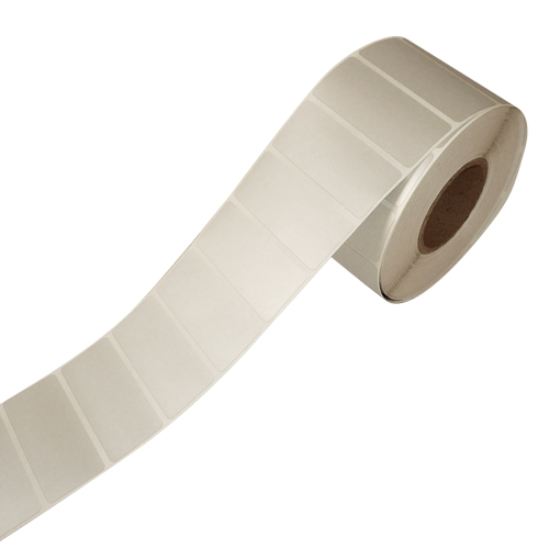60 X 40 MM polyester argent, BOBINE DE 2000, Mandrin 76 mm