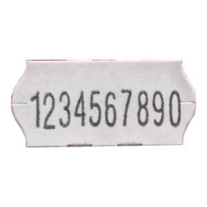 Lot de 6 bobines de 1500 estampilles 26 X 12 mm Blanc