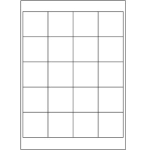 100 PLANCHES EN POLYETHYLENE BLANC CARRE 050 x 050 mm