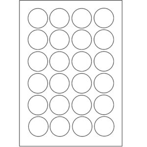 100 PLANCHES EN POLYETHYLENE BLANC ROND 040 x 040 mm