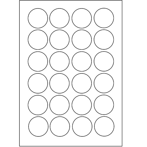 100 PLANCHES EN POLYETHYLENE BLANC ROND 040 x 040 mm