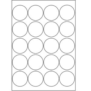 100 PLANCHES EN POLYETHYLENE BLANC ROND 050 x 050 mm