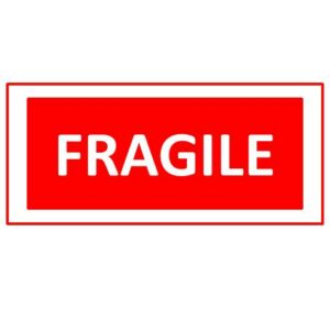 BOBINE "FRAGILE" 007 - 1300 ETIQUETTES 90 X 132 MM VELIN