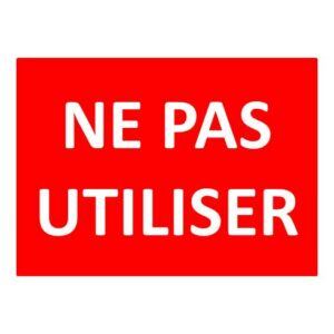 BOBINE "NE PAS UTILISER" 011 - 1300 ETIQUETTES 90 X 132 MM VELIN