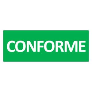 BOBINE "CONFORME" 021 - 1300 ETIQUETTES 90 X 132 MM VELIN
