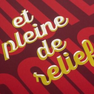 vernis sélectif multi-épaisseurs / triangle sérigraphique